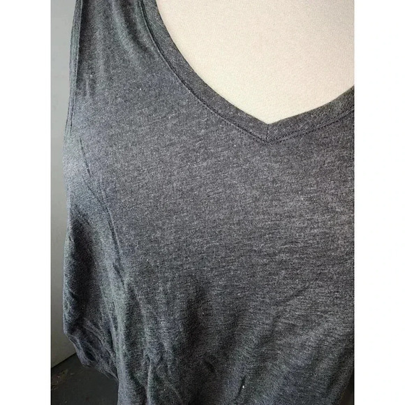 SOMOMA GRAY SPARKY LONG SLEEVE V-NECK TOP PLUS SIZE 4X - Picture 2 of 6